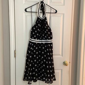Charming Charlie polka dot halter dress